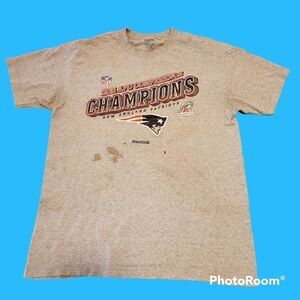 Vintage Reebok 2011 NFL 2011 AFC Conference Champions New England Patriots  top